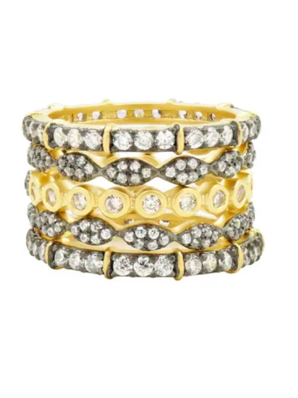 Freida Rothman Signature Marquise Station 5-Stack Ring
